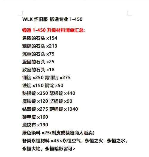 魔域手游锻体技能完成方法是什么？需要哪些材料？